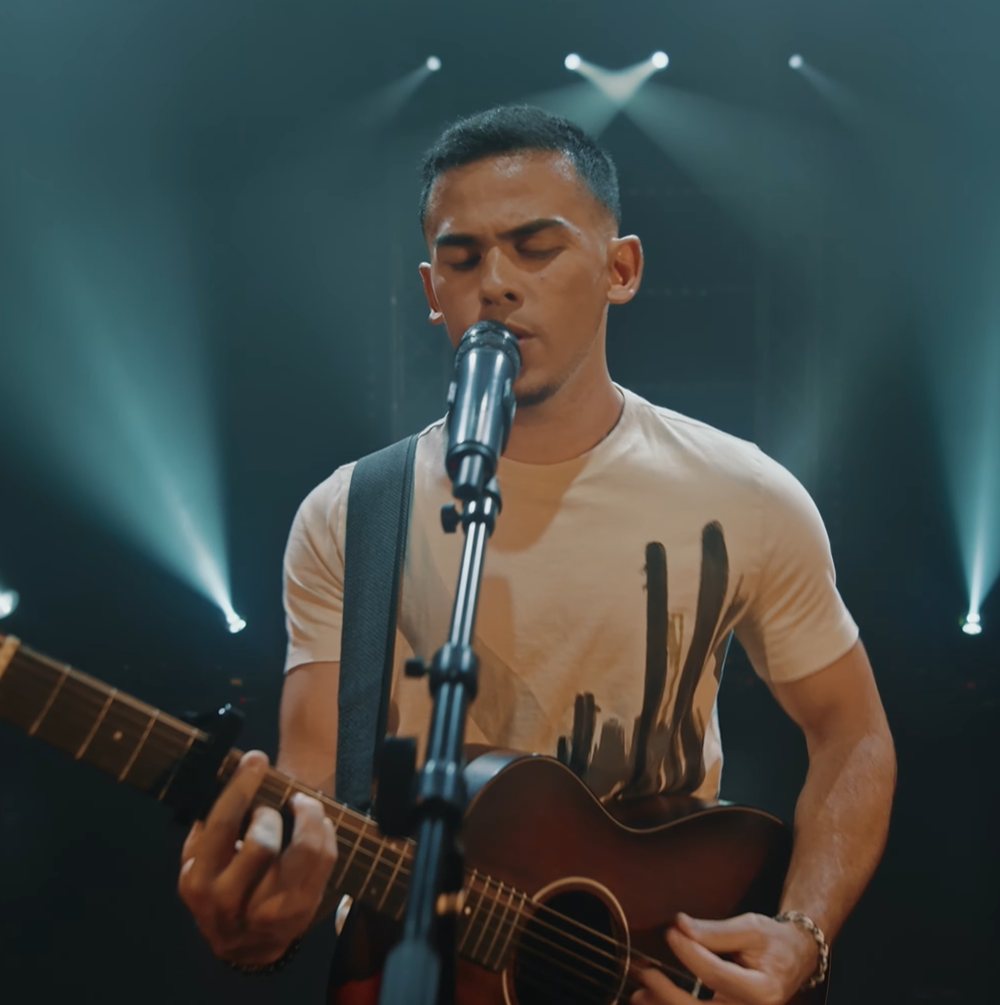 Trevor James on stage
